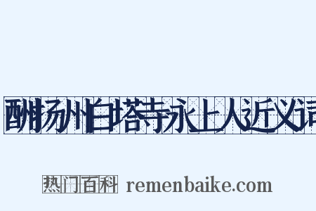 酬扬州白塔寺永上人近义词是什么意思的图片